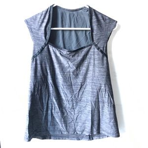 Lululemon Gray fitted Cap Sleeve Vitalize top 12